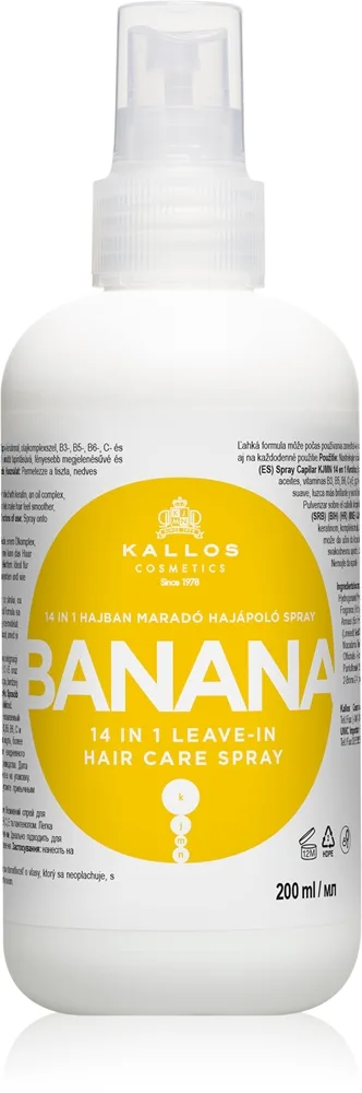 Kallos KJMN Professional Banana Leave-in Spray til Hår 200 ml