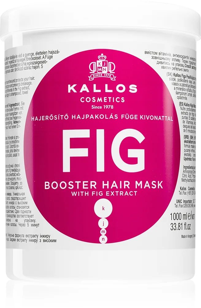 Kallos KJMN Professional Fig Djupt närande mask för hår 1000 ml
