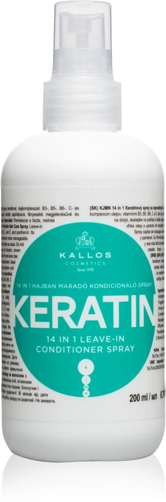 Kallos KJMN Professional Keratin Leave-in Spray til Hår 200 ml
