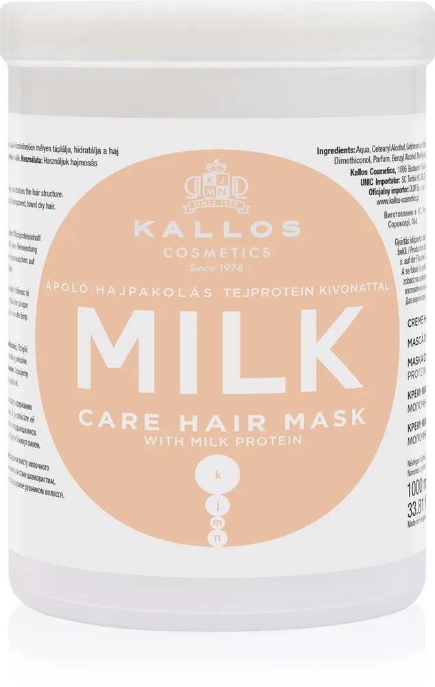 Kallos KJMN Professional Milk Mask Med mjölkprotein 1000 ml