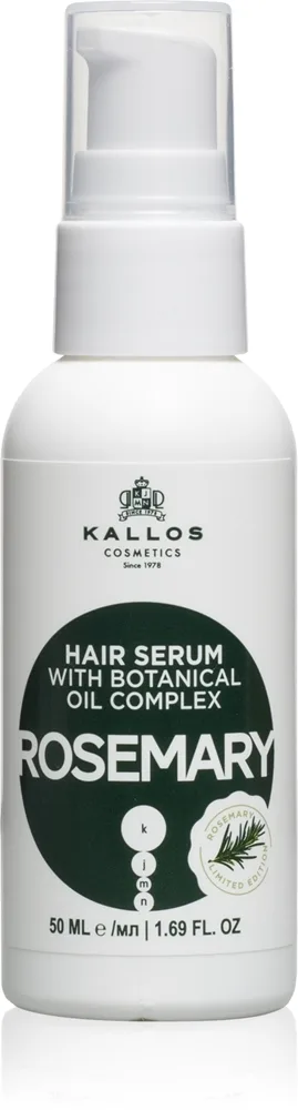 Kallos KJMN Professional Rosemary Genoprettende og beskyttende olie til skadet hår og spaltede spidser 50 ml