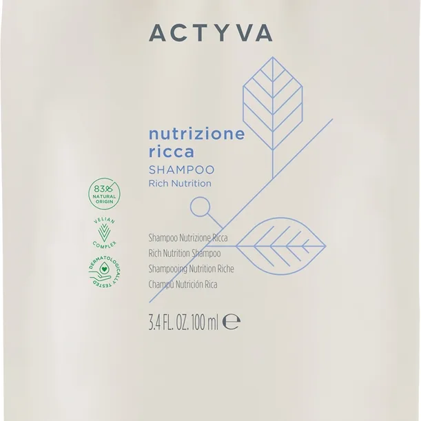 Kemon Group Actyva Nutrizone Ricca ravitseva shampoo hiuksiin 100 ml