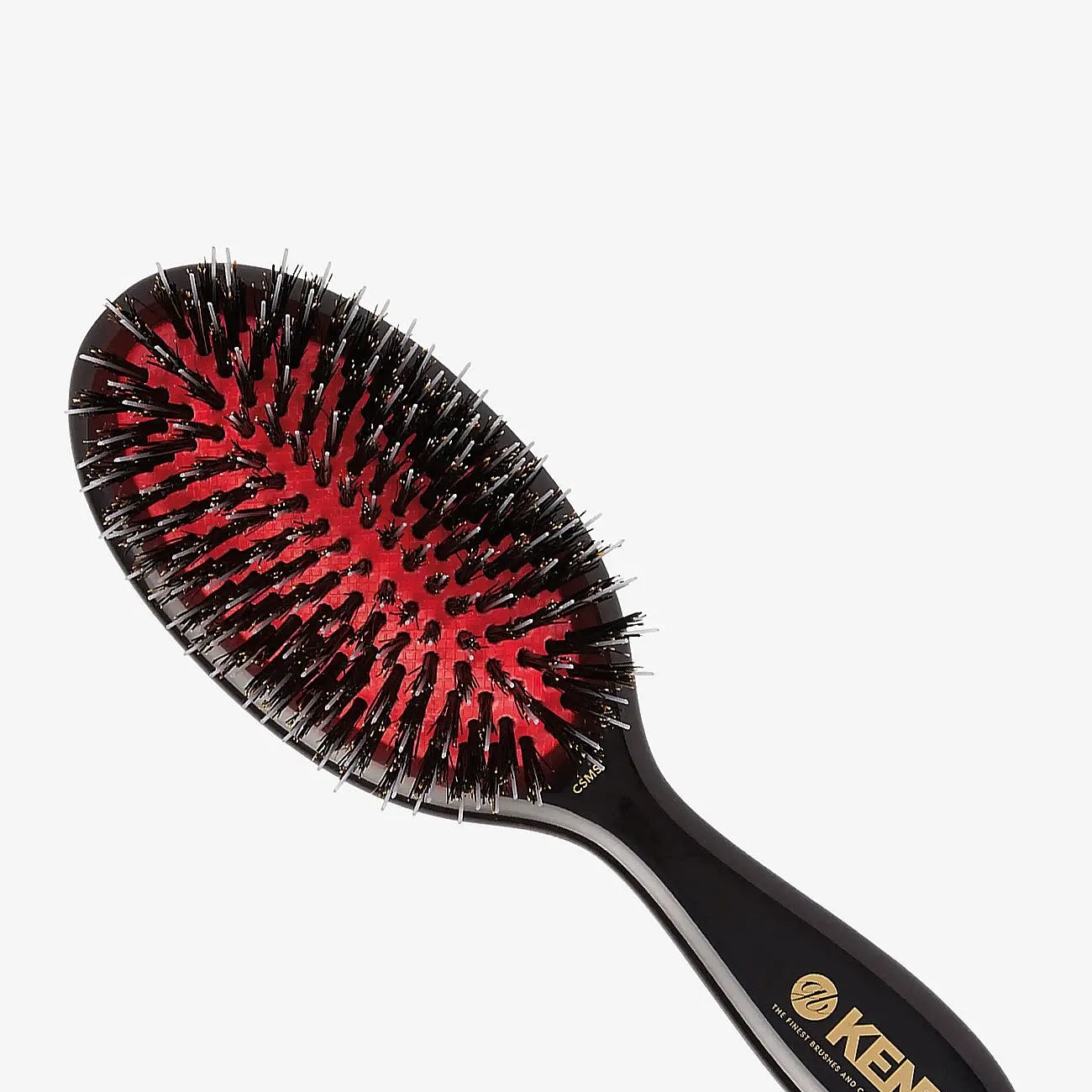 Kent Brushes Classic Shine Small Black Porcupine Mixed Bristle Hairbrush - Black - ONE SIZE