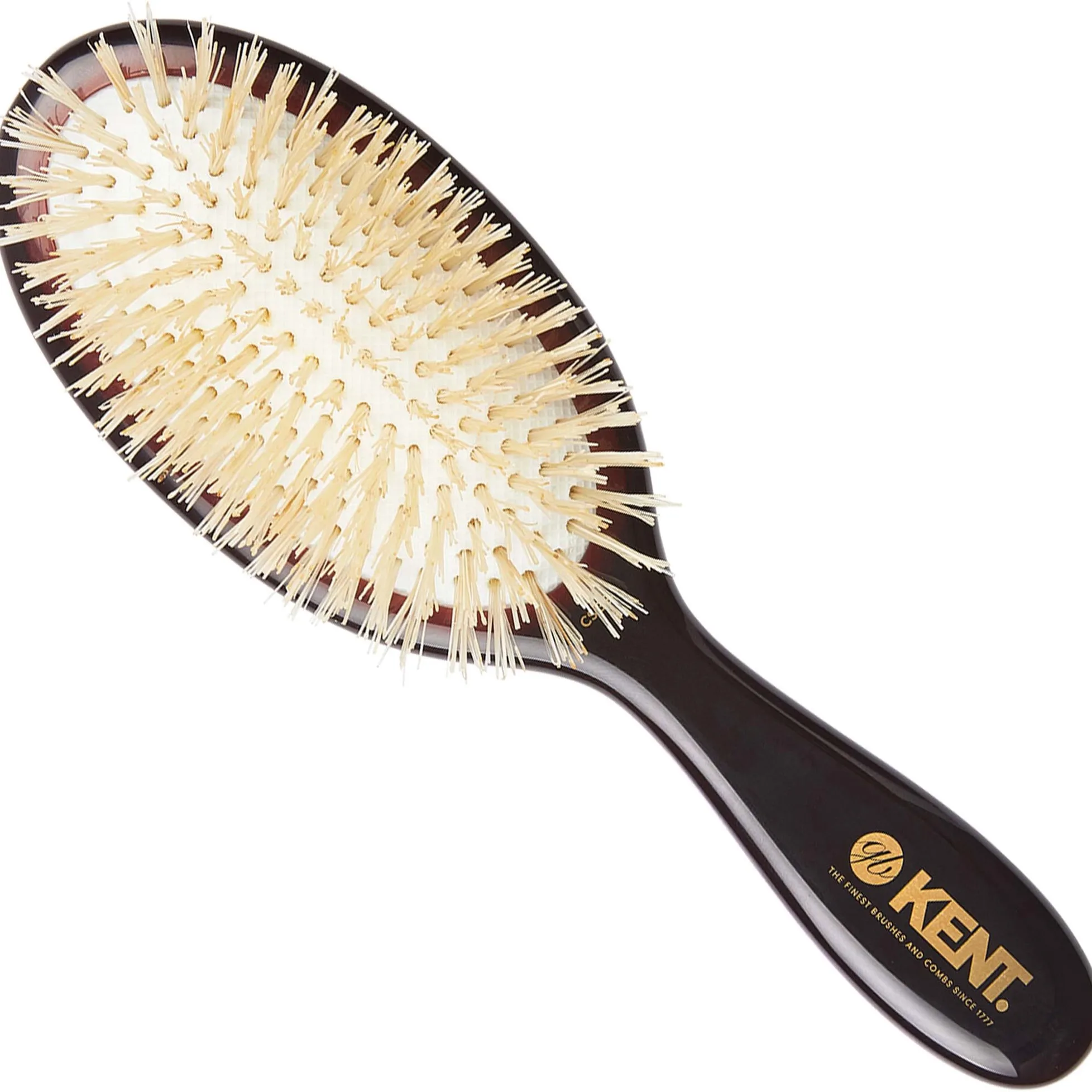Kent Brushes Classic Shine Small Soft White Pure Bristle Hairbrush