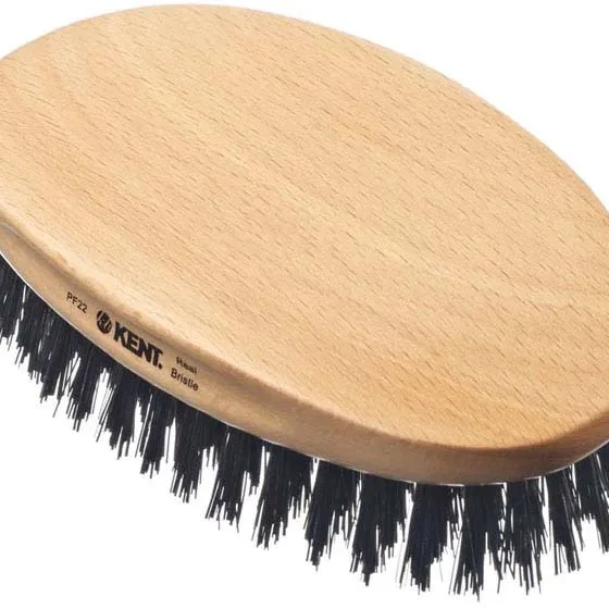 Kent Brushes Grooming Static-Resistant Nylon Bristle Military Style Brush
