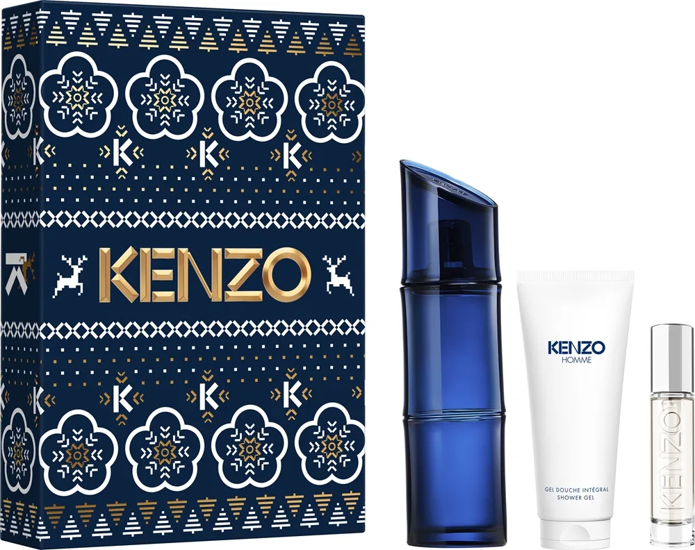 Set Kenzo Homme Intense Edt 110ml Gel 75ml Edt 10ml