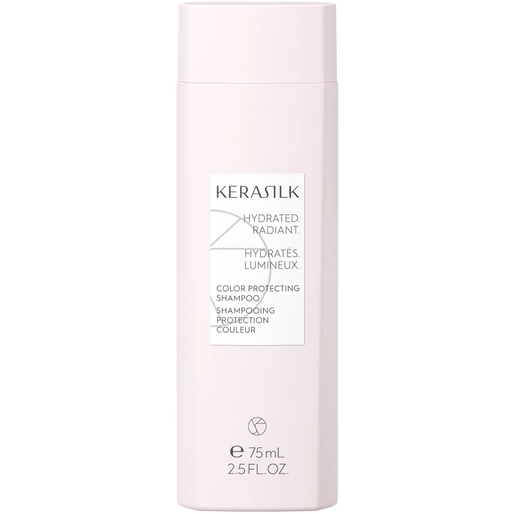 KERASILK Essentials Color Protecting Shampoo shampoo värjätyille, kemiallisesti käsitellyille ja valkaistuille hiuksille 75 ml
