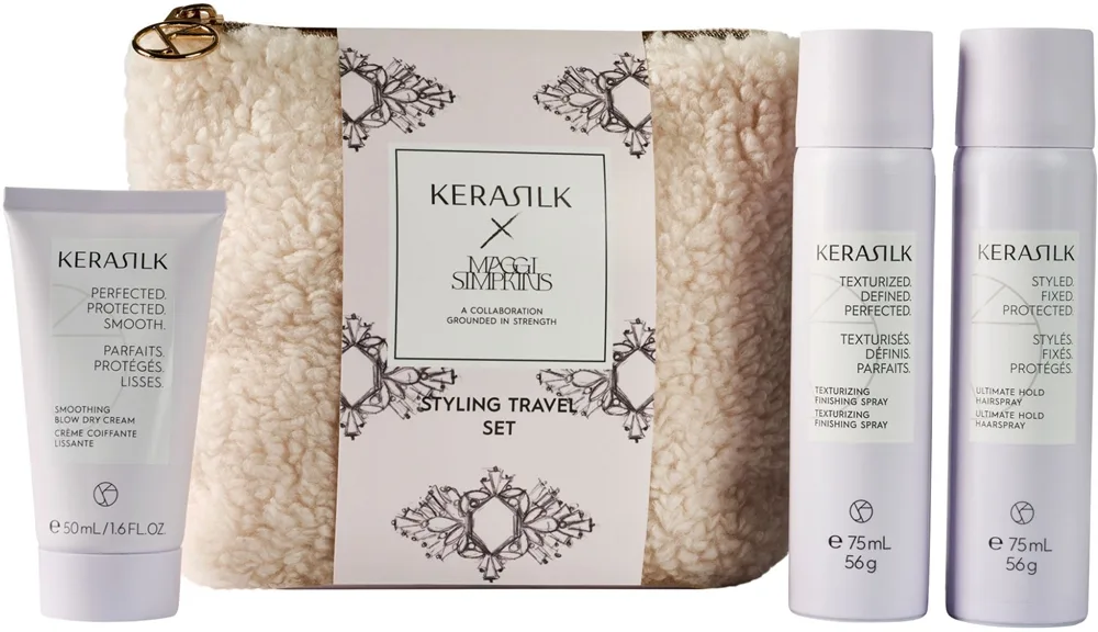 KERASILK Styling Travel Set matkasarja hiusten täydelliseen ulkonäköön naisille