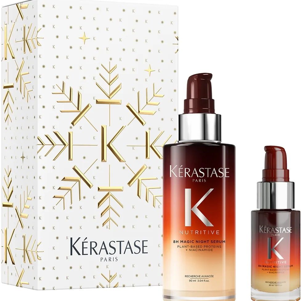 Kérastase Nutritive 8H Magic Night Serum lahjasetti elvyttävä vaikutus