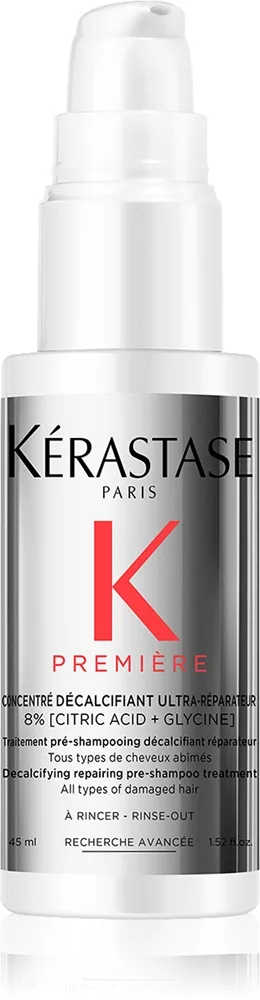 Kérastase Première Concentré Décalcifiant Ultra-Réparateur ennen shampoopesua käytettävä hoito vaurioituneille hiuksille 45 ml