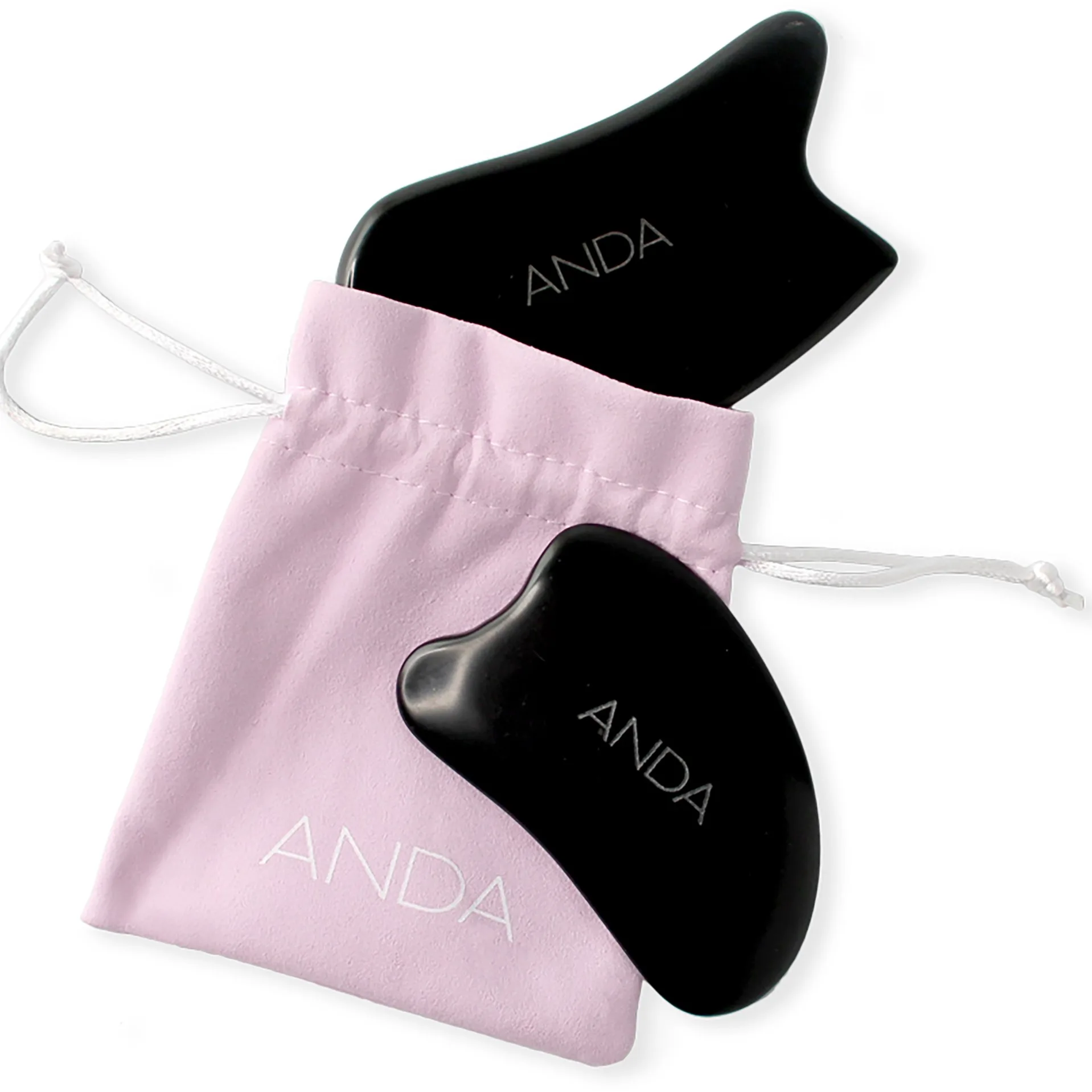 Kerstin Florian ANDA Gua Sha Set (Black Sibin Stone)
