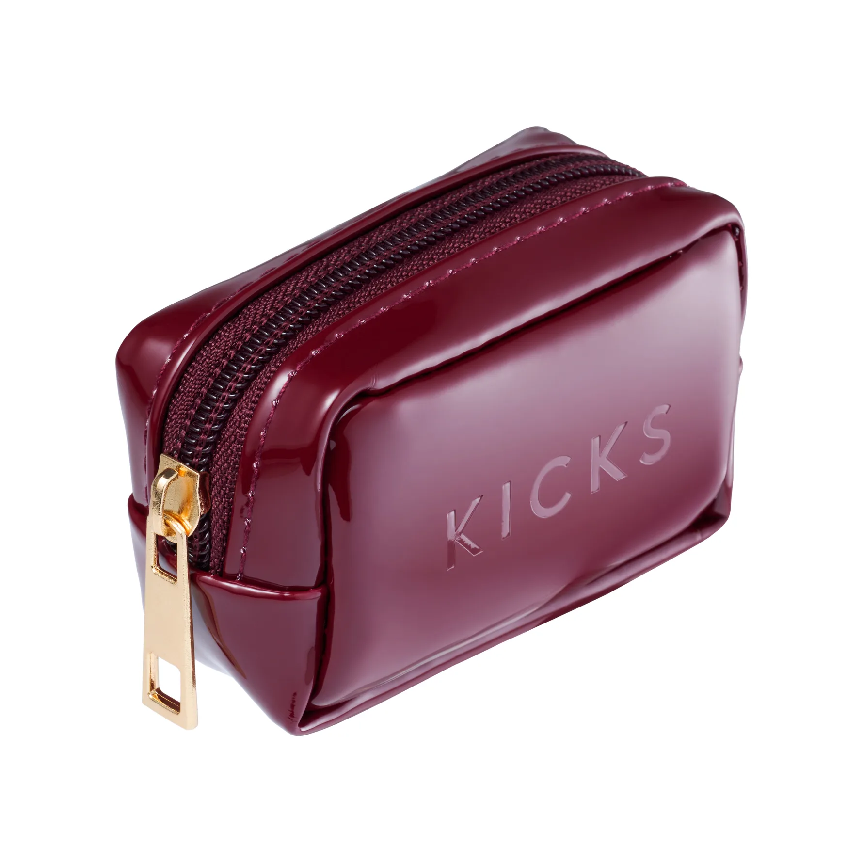 Mini Beauty Bag Charm Wine Red