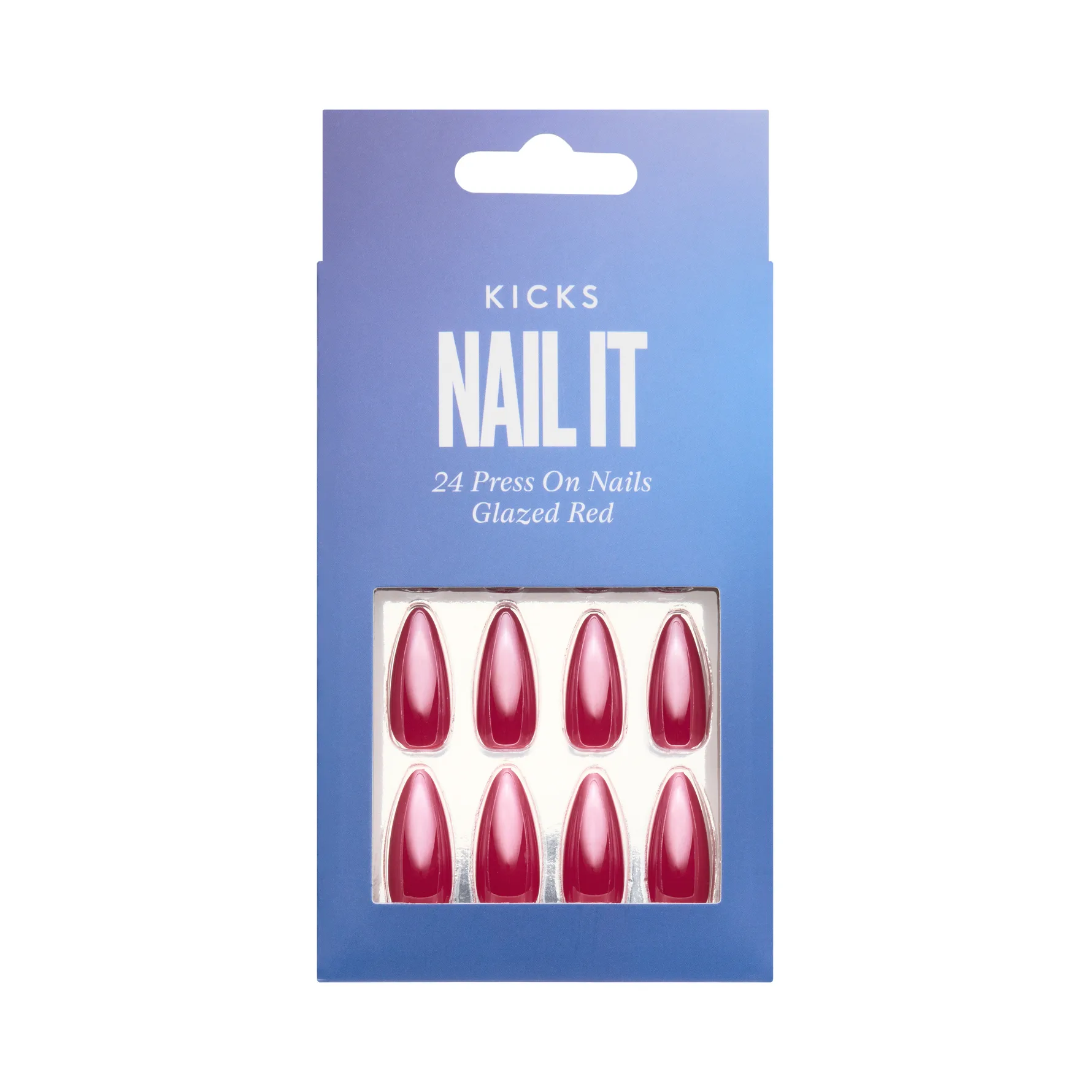 Nail It - 24 Press On Nails Glazed Red