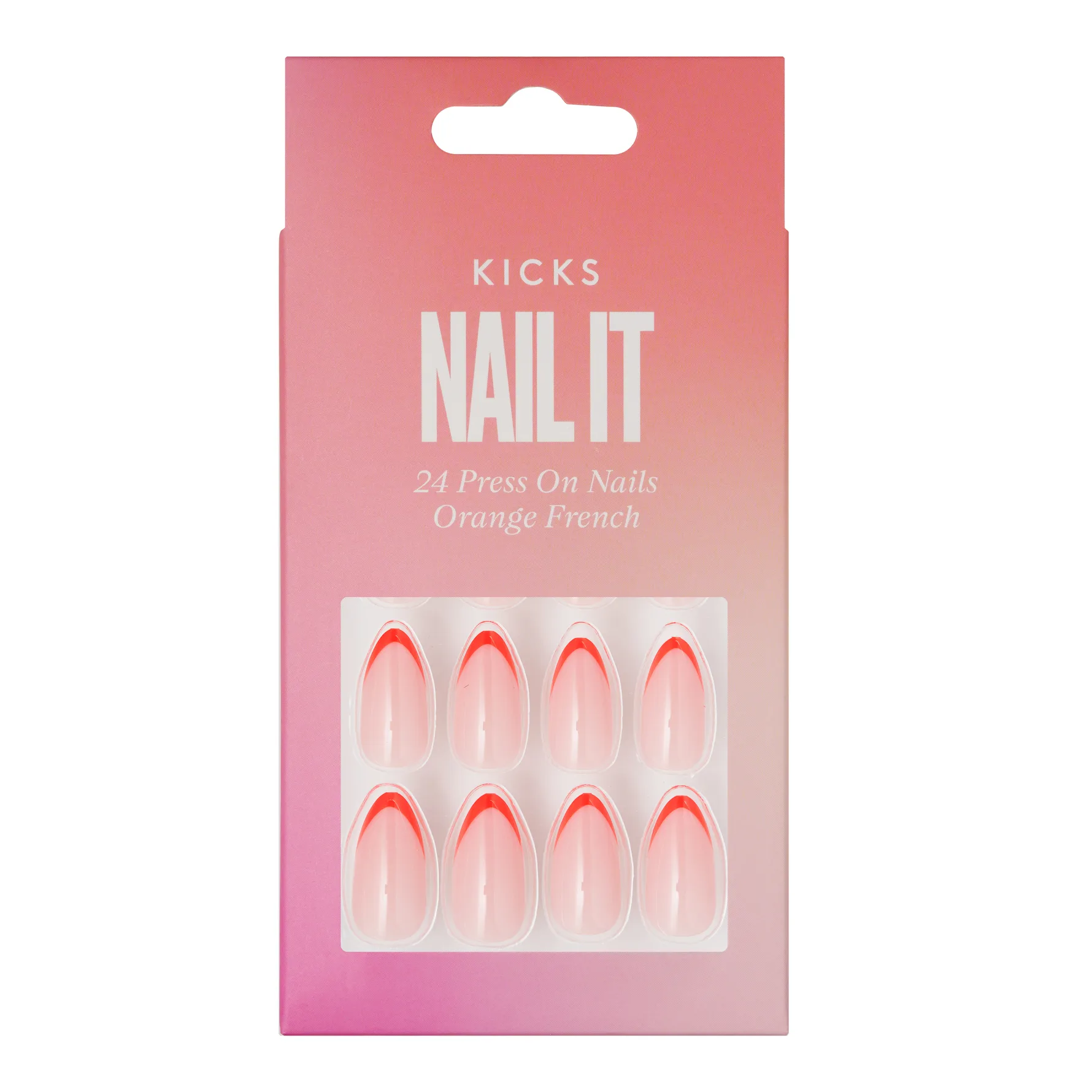 Press On Nails Orange French