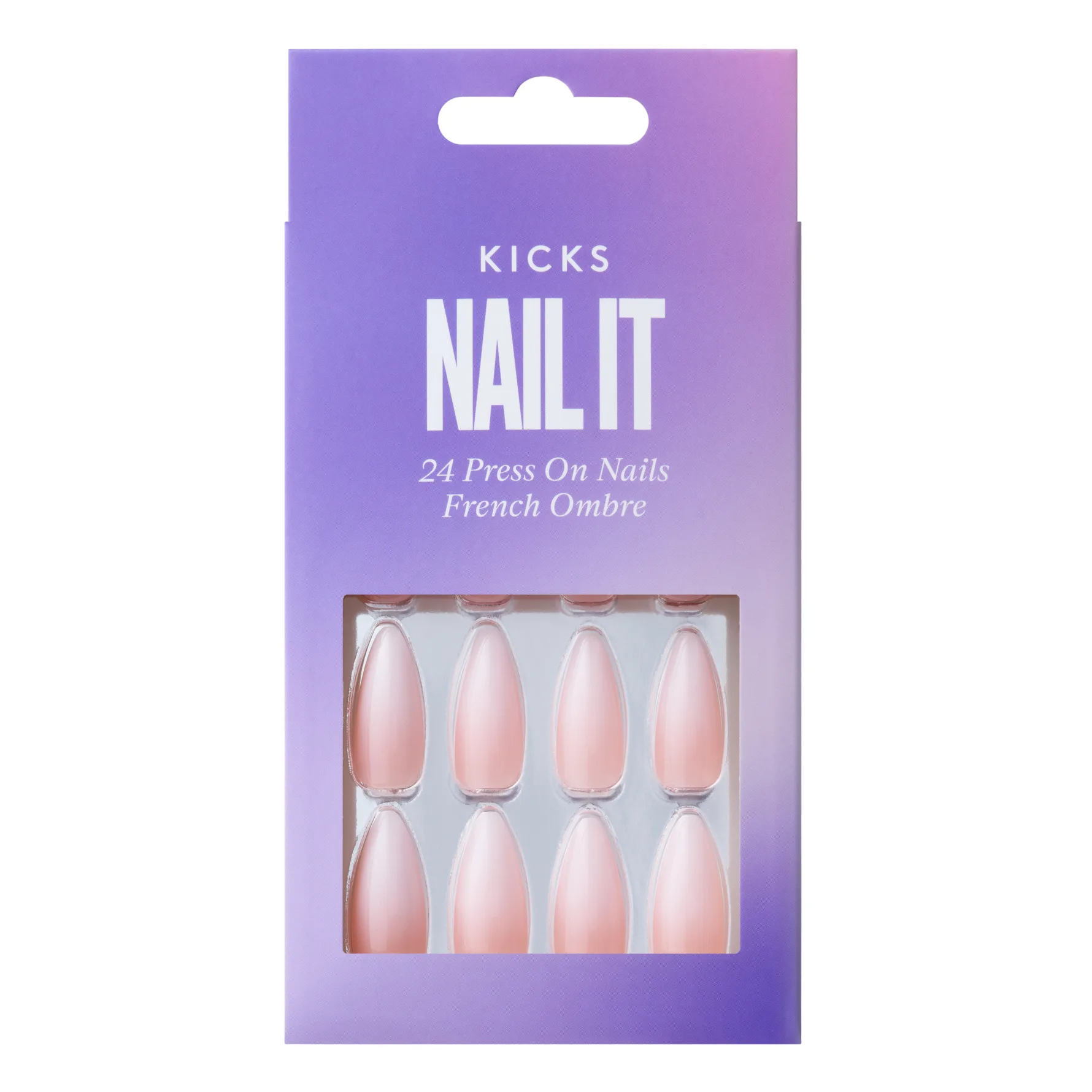 Press On Nails Soft French Ombre Ombre Pink