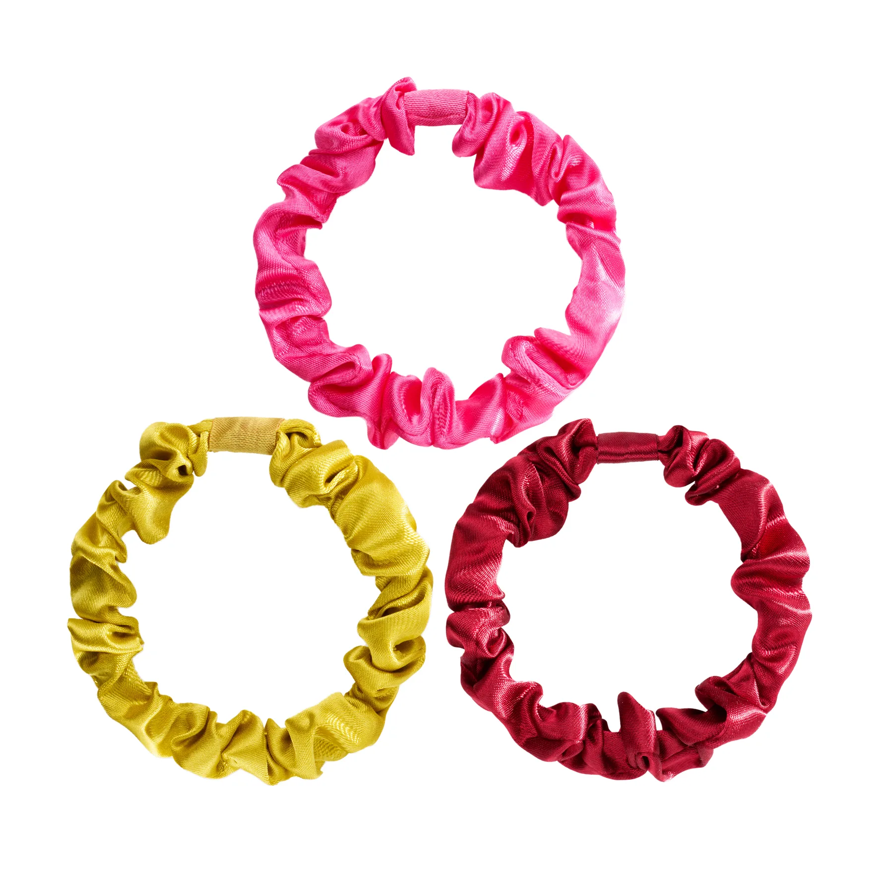 Slim Scrunchie Wine Mix 3-P Wine Red