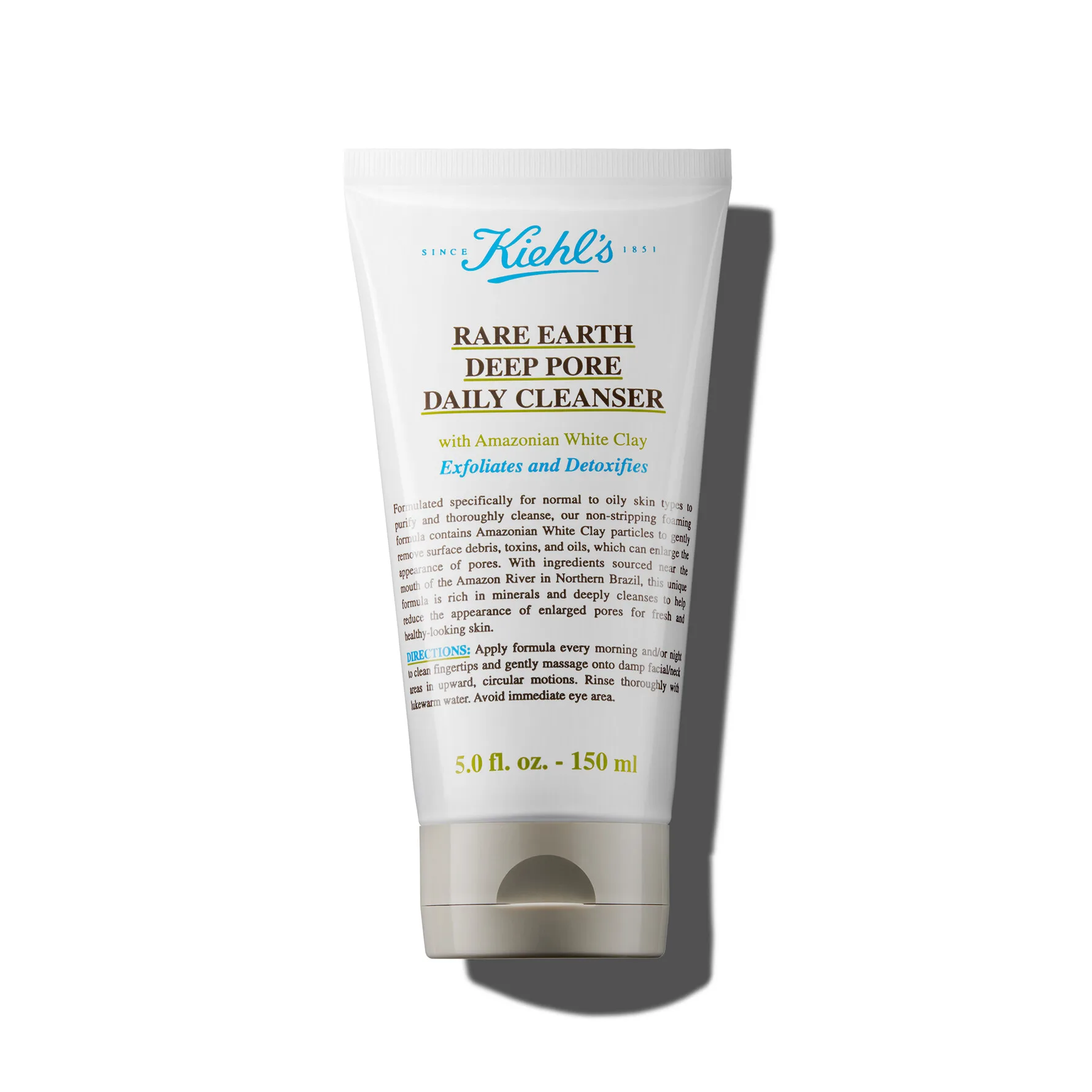 Kiehl's Rare Earth Deep Pore Daily Cleanser Avgiftande rengöringskräm för por-åtdragning 150 ml