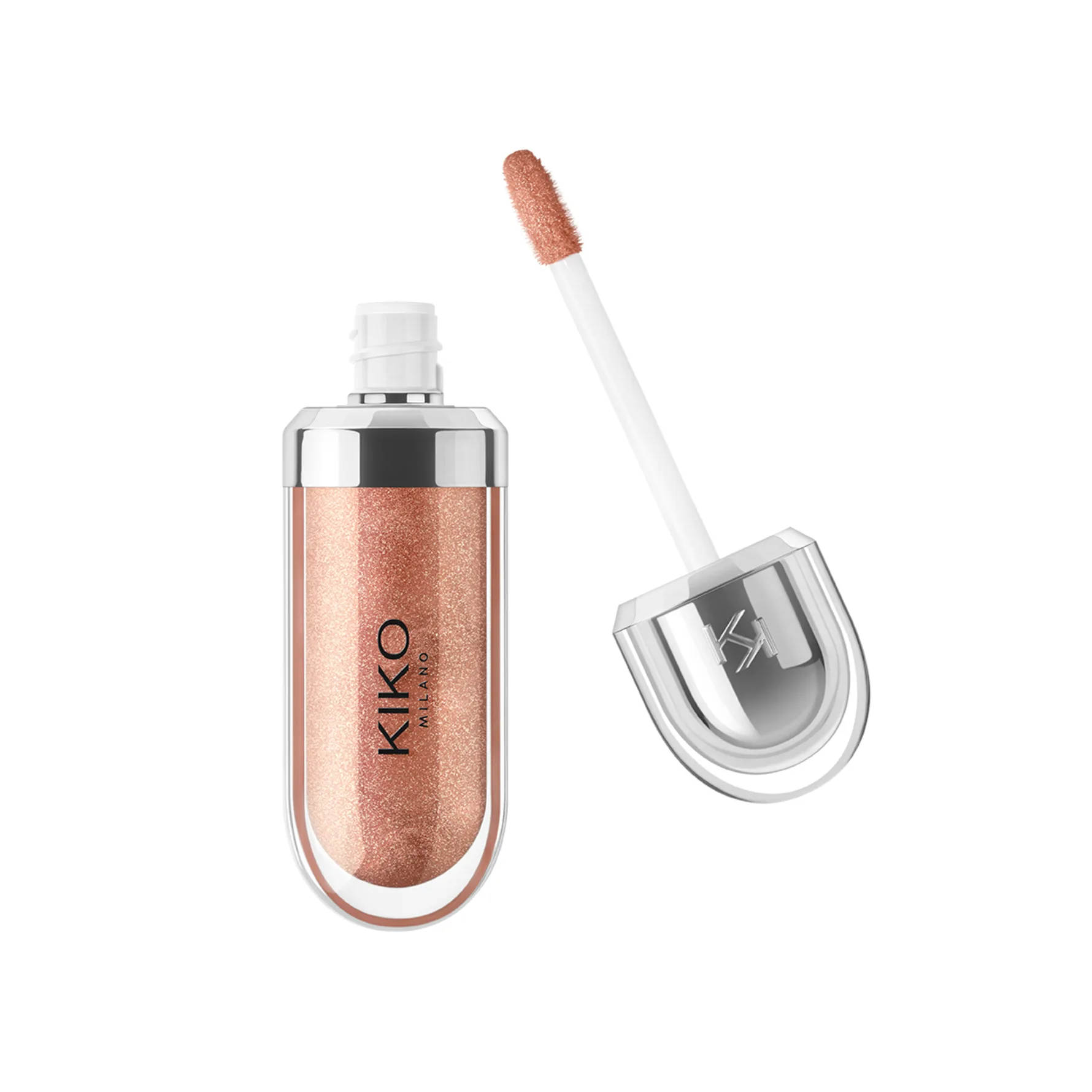 KIKO Milano 3D Hydra Lipgloss Hydratisierendes Lipgloss mit 3D-Effekt Farbton 18 Golden Sparkle 6.5 ml
