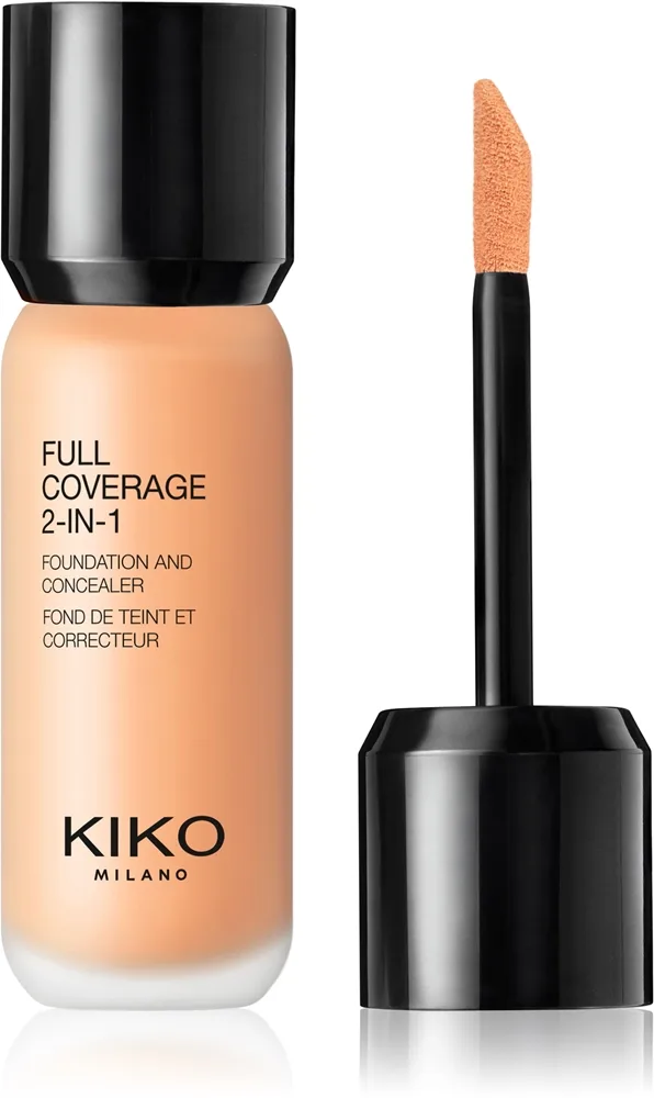 KIKO Milano Full Coverage 2-In-1 Foundation och concealer 2-i-1 Skugga 40 Warm Beige 25 ml