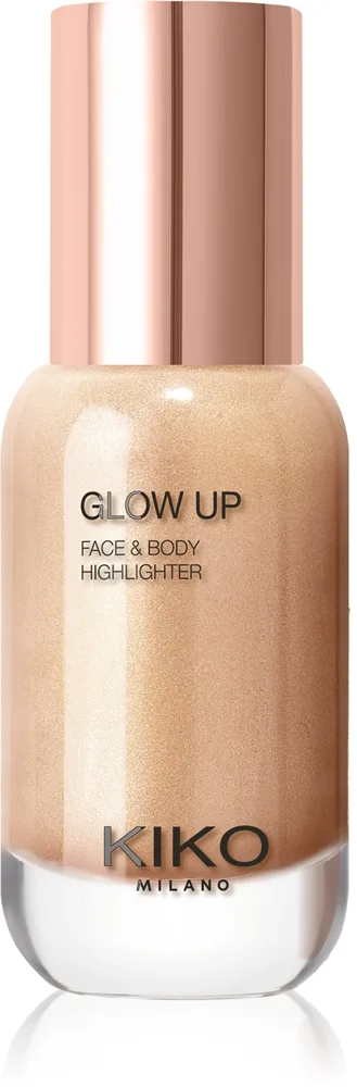 KIKO Milano Glow Up flüssiger Aufheller Für Gesicht und Körper Farbton 01 Gold 30 ml