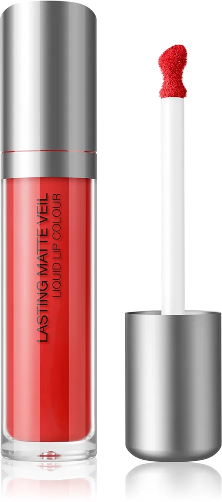 KIKO Milano Lasting Matte Veil langanhaltender flüssiger Lippenstift mit Matt-Effekt Farbton 13 Cherry Red 4 ml