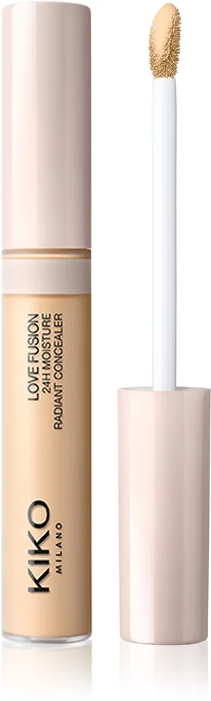 KIKO Milano Love Fusion 24H Moisture Radiant Concealer Langzeit-Korrektor mit feuchtigkeitsspendender Wirkung Farbton 10 Hazelnut 8 ml