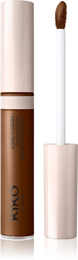 KIKO Milano Love Fusion 24H Moisture Radiant Concealer Langzeit-Korrektor mit feuchtigkeitsspendender Wirkung Farbton 24 Dark Cocoa 8 ml