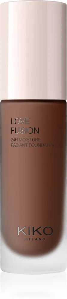 KIKO Milano Love Fusion 24H Moisture Radiant Foundation Langanhaltende cremige Make-up mit feuchtigkeitsspendender Wirkung Farbton 10 Warm Gold 30 ml
