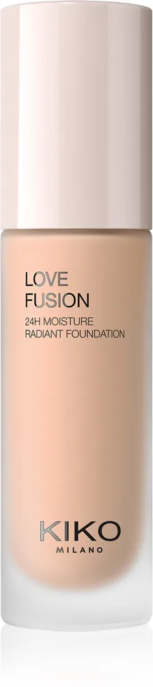KIKO Milano Love Fusion 24H Moisture Radiant Foundation Langanhaltende cremige Make-up mit feuchtigkeitsspendender Wirkung Farbton 5 Warm Rose 30 ml