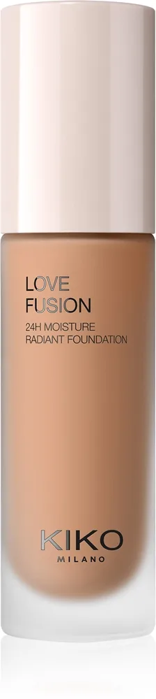 KIKO Milano Love Fusion 24H Moisture Radiant Foundation Langanhaltende cremige Make-up mit feuchtigkeitsspendender Wirkung Farbton 7.5 Neutral Gold 30
