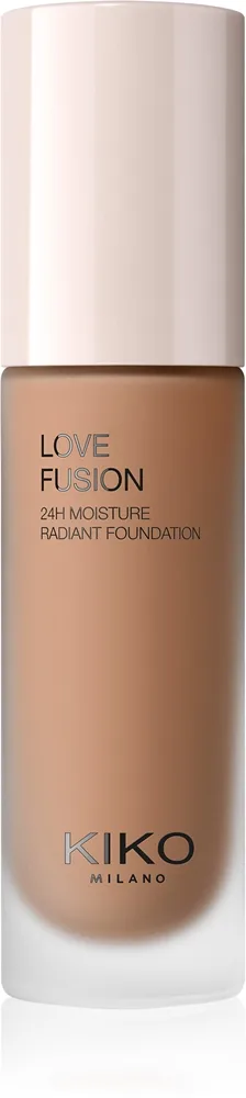KIKO Milano Love Fusion 24H Moisture Radiant Foundation Langanhaltende cremige Make-up mit feuchtigkeitsspendender Wirkung Farbton 8 Neutral Gold 30 m