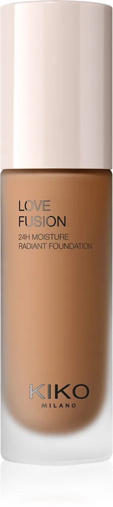KIKO Milano Love Fusion 24H Moisture Radiant Foundation Langanhaltende cremige Make-up mit feuchtigkeitsspendender Wirkung Farbton 8 Warm Olive 30 ml