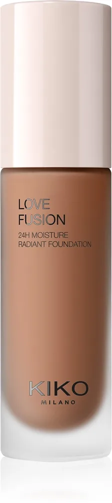 KIKO Milano Love Fusion 24H Moisture Radiant Foundation Langanhaltende cremige Make-up mit feuchtigkeitsspendender Wirkung Farbton 8 Warm Rose 30 ml