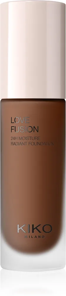 KIKO Milano Love Fusion 24H Moisture Radiant Foundation Langanhaltende cremige Make-up mit feuchtigkeitsspendender Wirkung Farbton 9 Neutral Gold 30 m