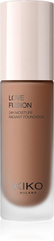 KIKO Milano Love Fusion 24H Moisture Radiant Foundation Langanhaltende cremige Make-up mit feuchtigkeitsspendender Wirkung Farbton 9 Neutral Rose 30 m