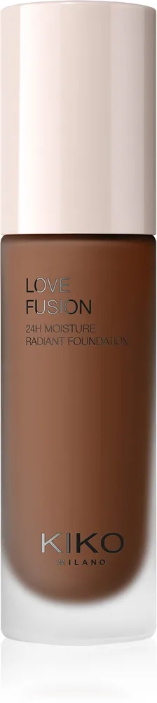 KIKO Milano Love Fusion 24H Moisture Radiant Foundation Langanhaltende cremige Make-up mit feuchtigkeitsspendender Wirkung Farbton 9 Neutral Rose 30 m