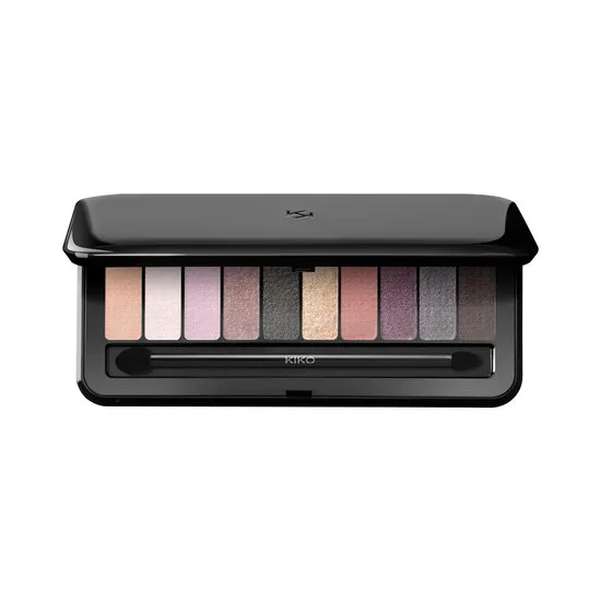 KIKO Milano Soft Nude Palette mit 10 Lidschatten mit einem Pinsel Farbton 01 Garden Rose 7.5 g