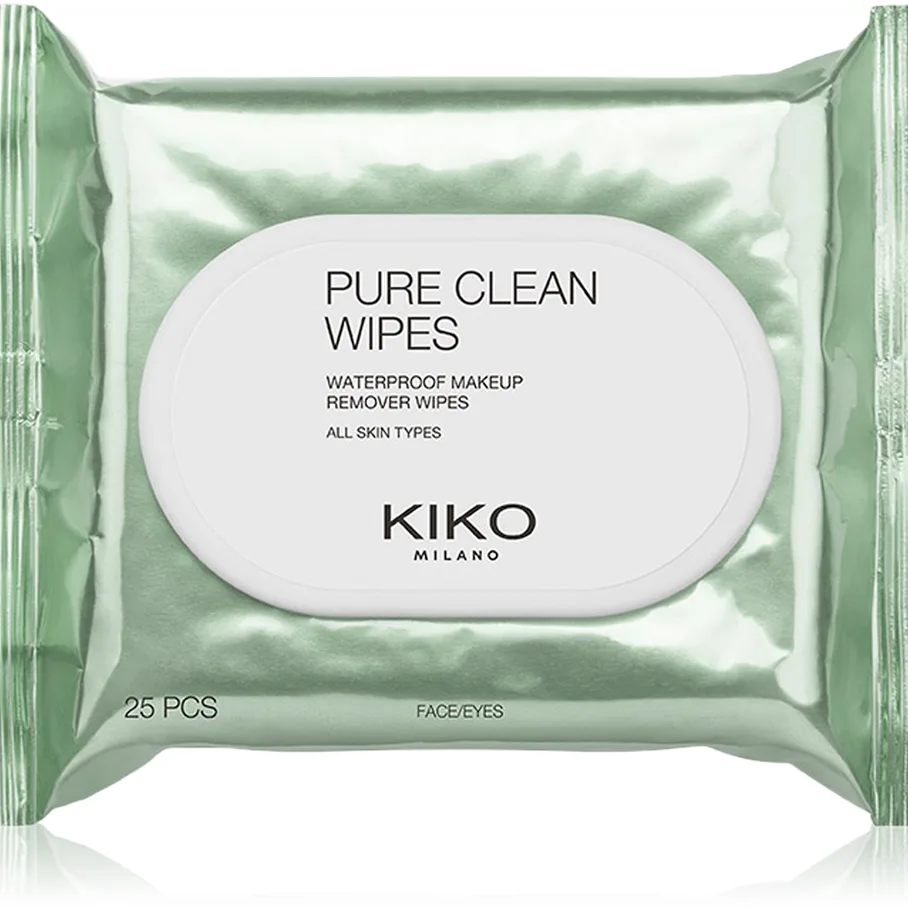 KIKO Milano Pure Clean Wipes Tücher zur Entfernung von beständigen und wasserfesten Make-ups 25 St.