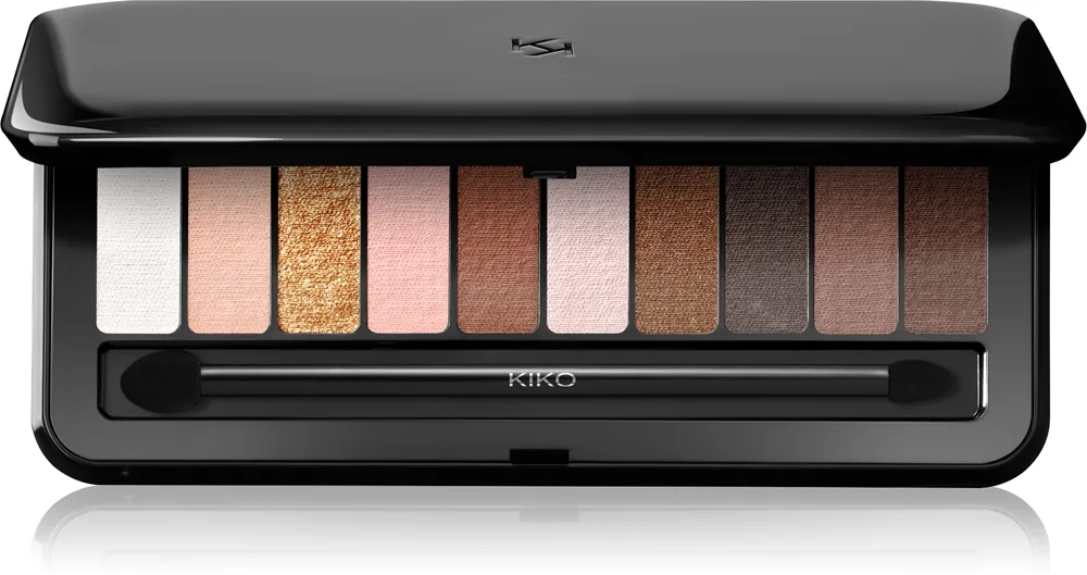 KIKO Milano Soft Nude Palette mit 10 Lidschatten mit einem Pinsel Farbton 02 Warm Tones 7.5 g