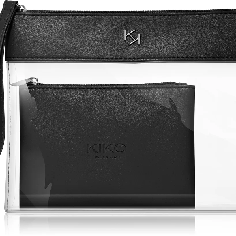 KIKO Milano Transparent Beauty Case transparentes Kosmetiktäschchen + Etui 001 Black 1 St.
