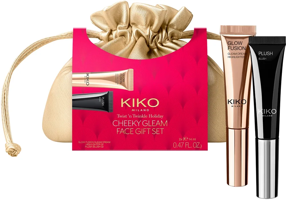 KIKO Milano Twist 'N Twinkle Holiday Cheeky Gleam Face Gift Set (Limited Edition)