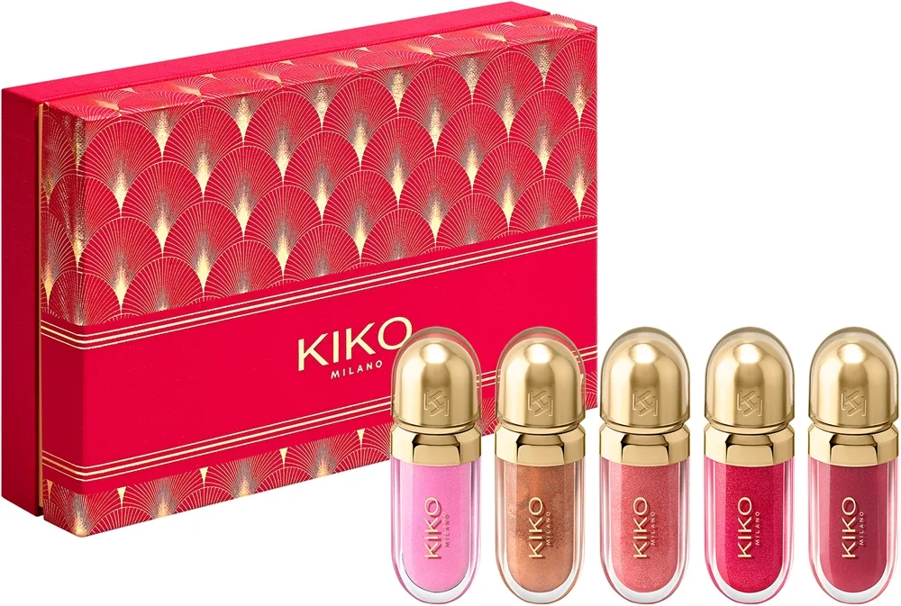KIKO Milano Twist 'N Twinkle Holiday The Fabulous 5 Mini Lip Gift Box (Limited Edition)