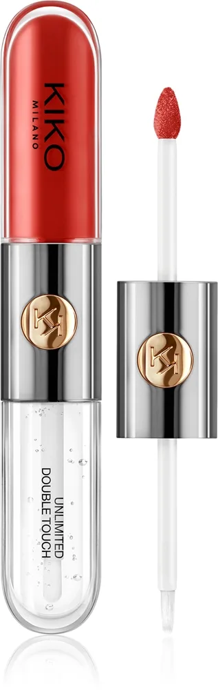 KIKO Milano Unlimited Double Touch Långvarig flytande läppstift Skugga 111 Satin Pink Camellia 6 ml