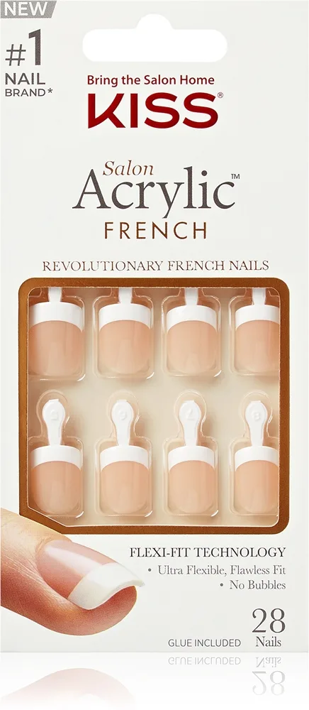 KISS Acrylic French Kit kunstige negle 28 stk.