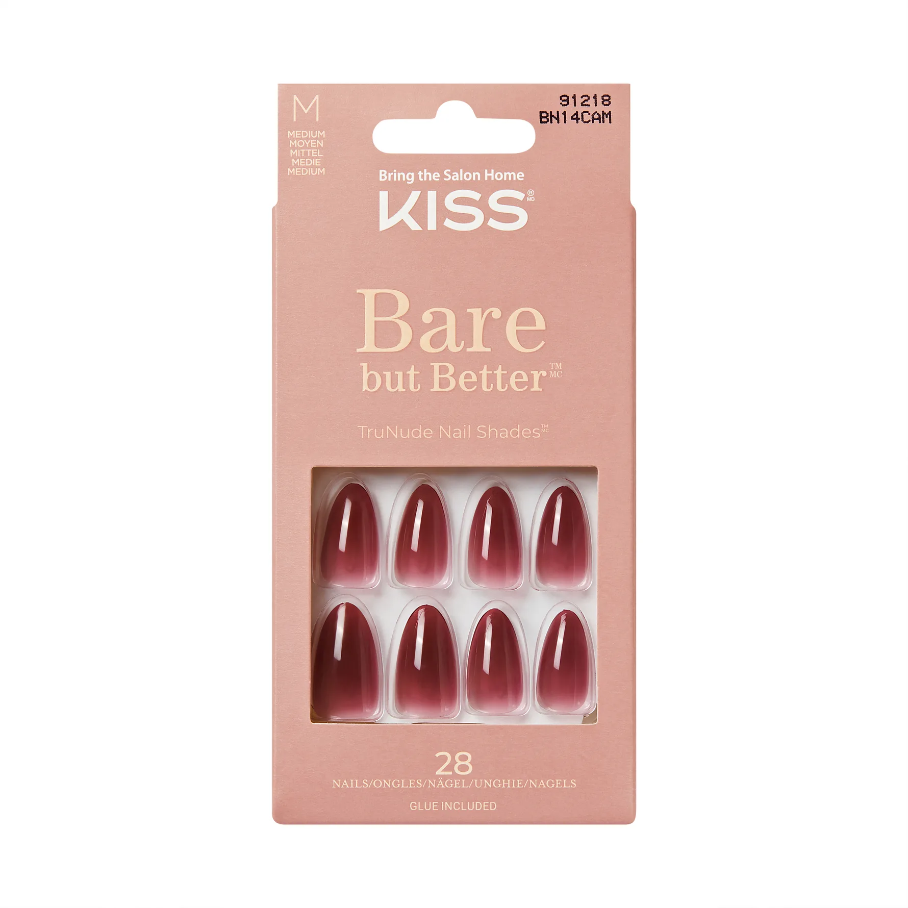 KISS Bare But Better Medium lösnaglar Chemistry 28 st.