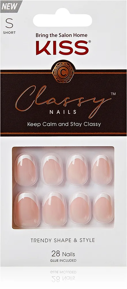 KISS Classy Nails Keep Calm and Stay Classy tekokynnet 28 kpl