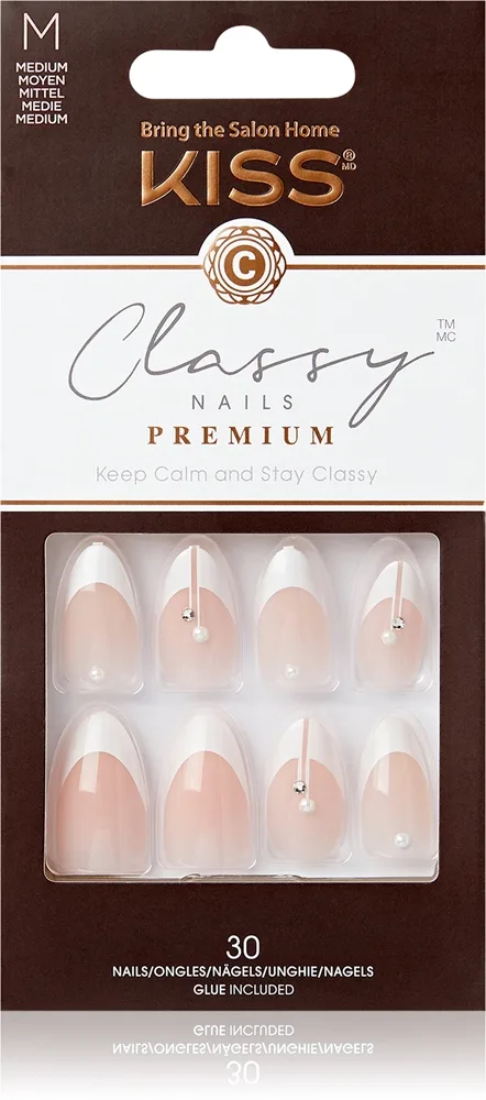 KISS Classy Nails Premium tekokynnet Highlights 30 kpl
