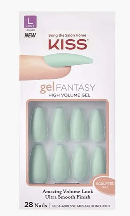 Kiss Gel Fantasy 28 Sculpted Nails Back It Up