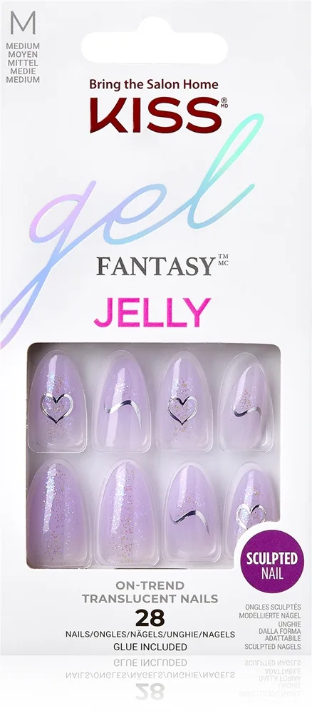 KISS Gel Fantasy Jelly Color kunstige negle Jelly Crushin 28 stk.
