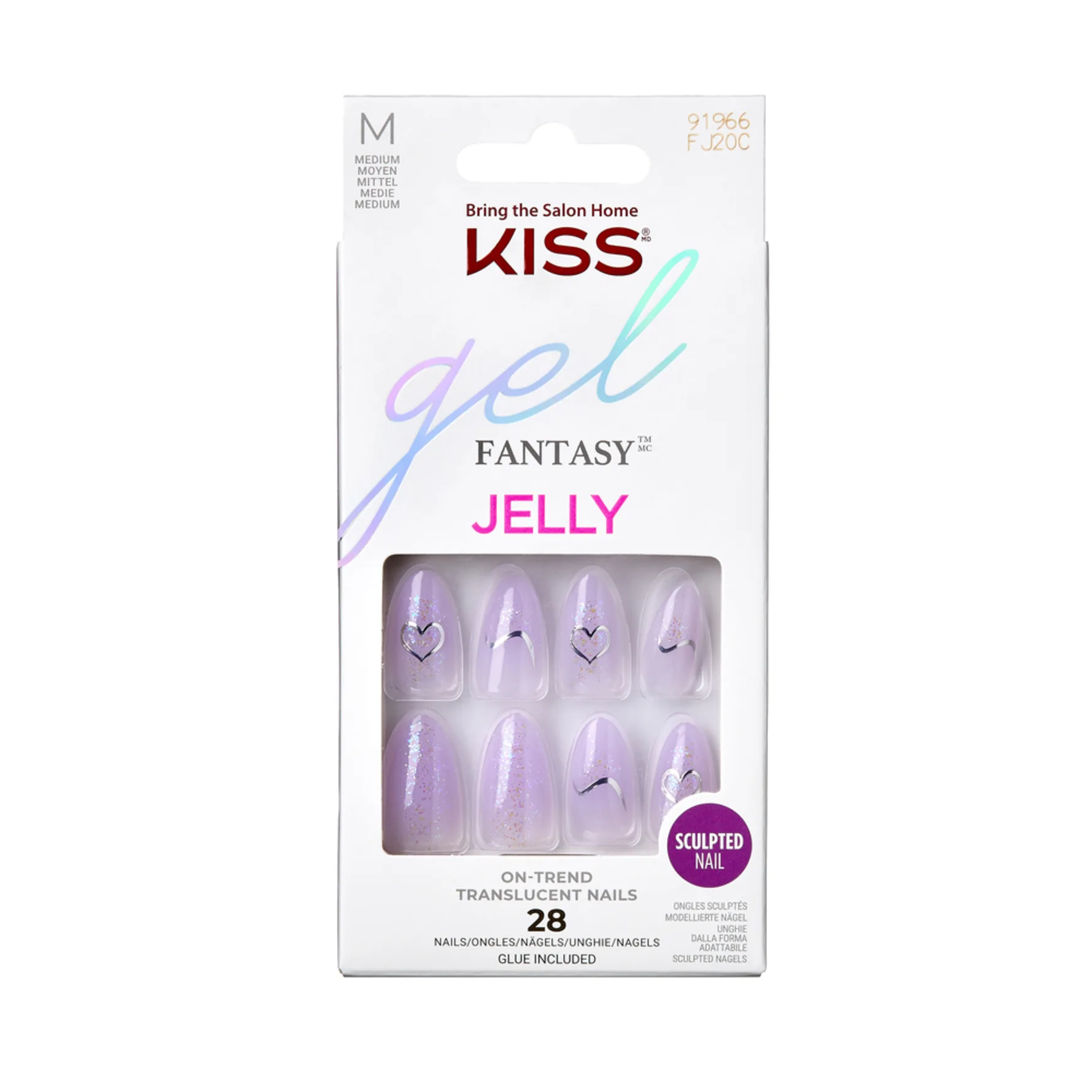 KISS Gel Fantasy Jelly Color tekokynnet One Day Jelly 28 kpl